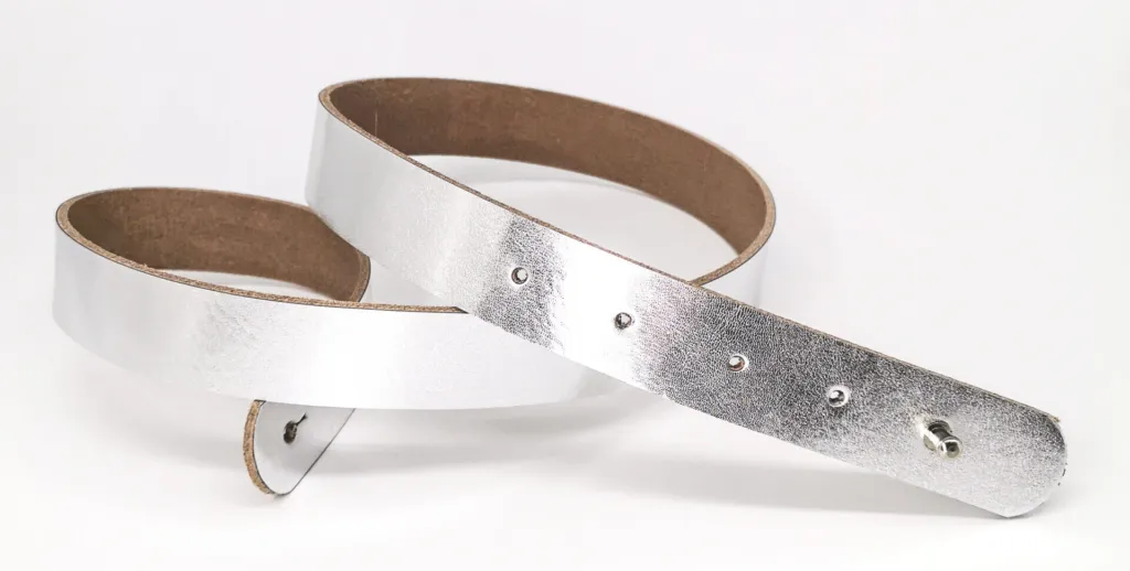 #leather belt silver