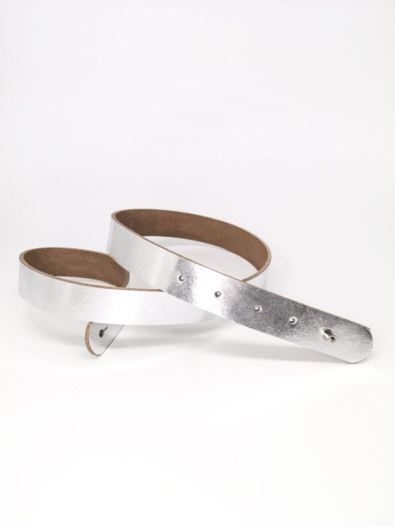 #leather belt silver