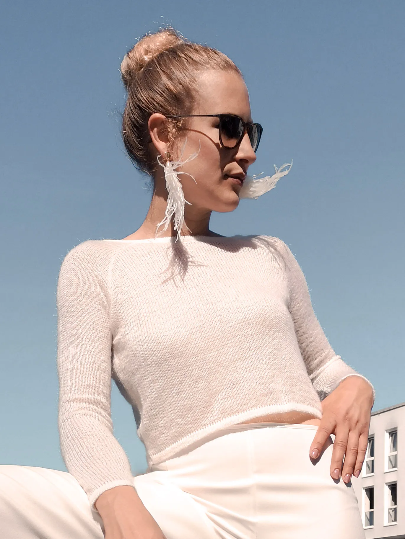 #be pure Brautpullover schlicht