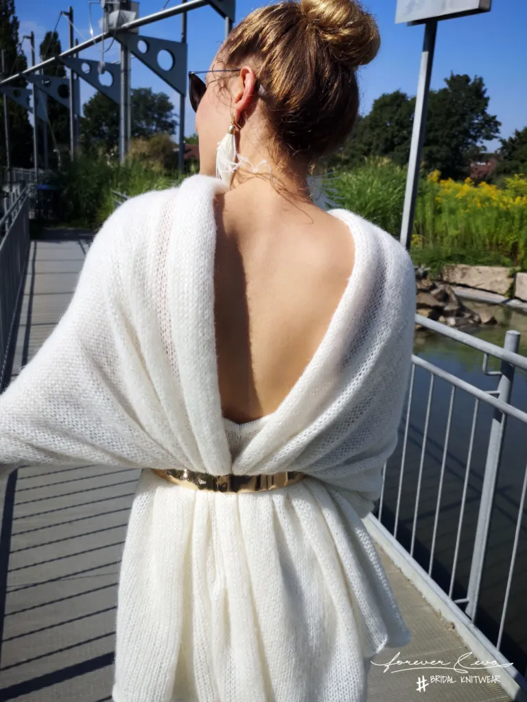 #be sweet Schal ivory/silber