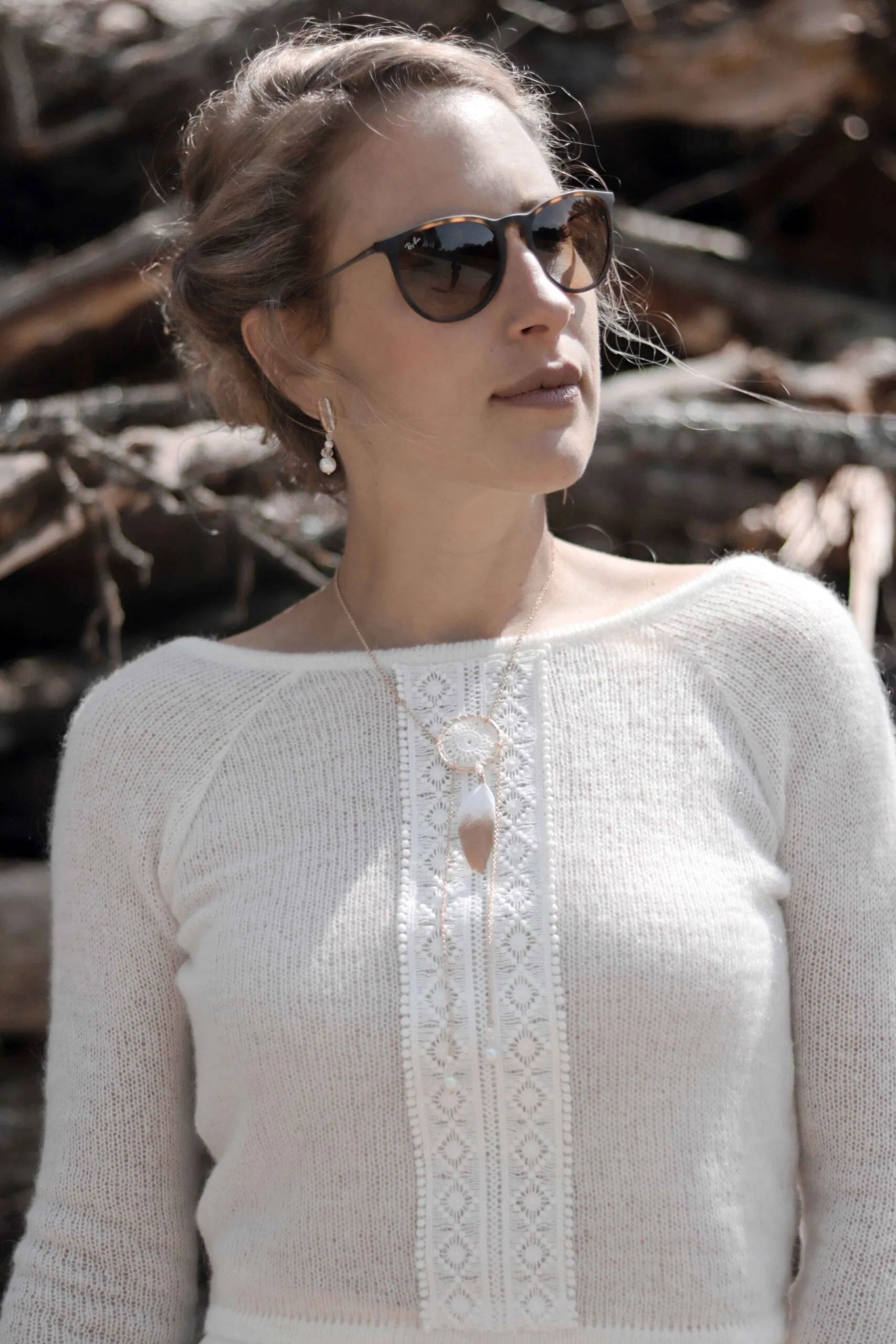 #be boho Brautpullover mit bohemian Spitze