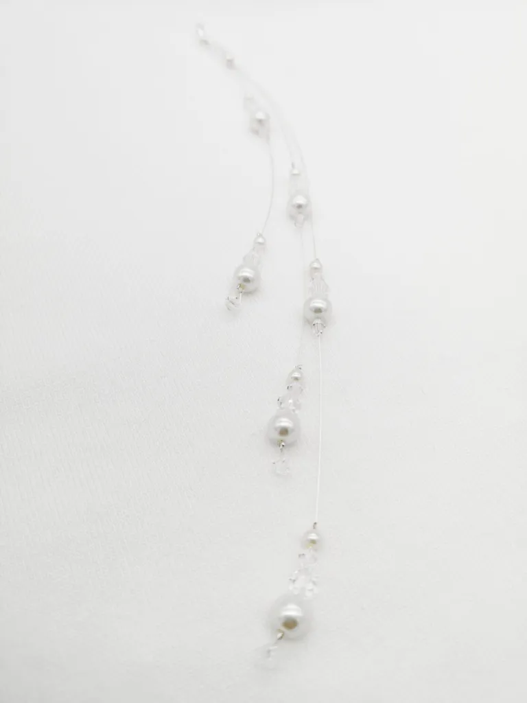 #extralong charm - pearl