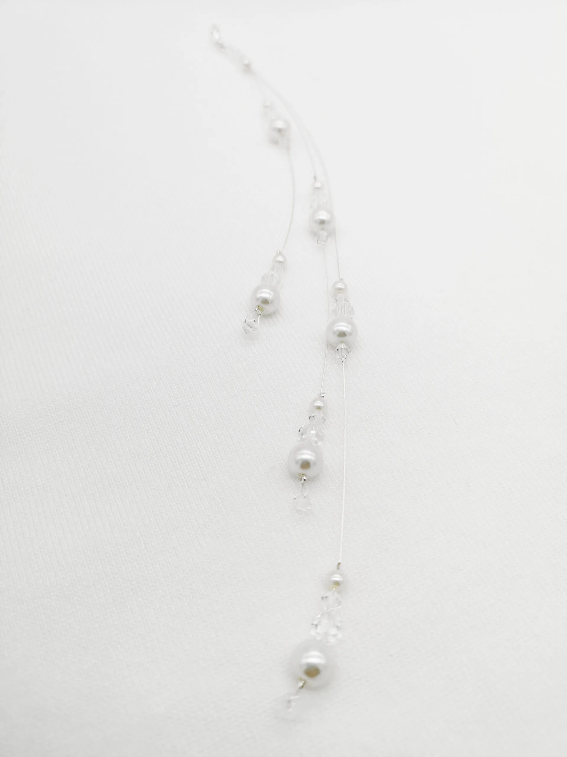 #extralong charm - pearl