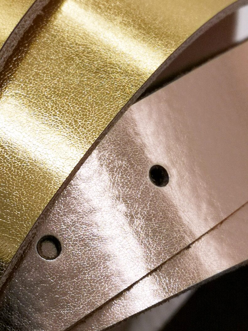 #leather belt gold
