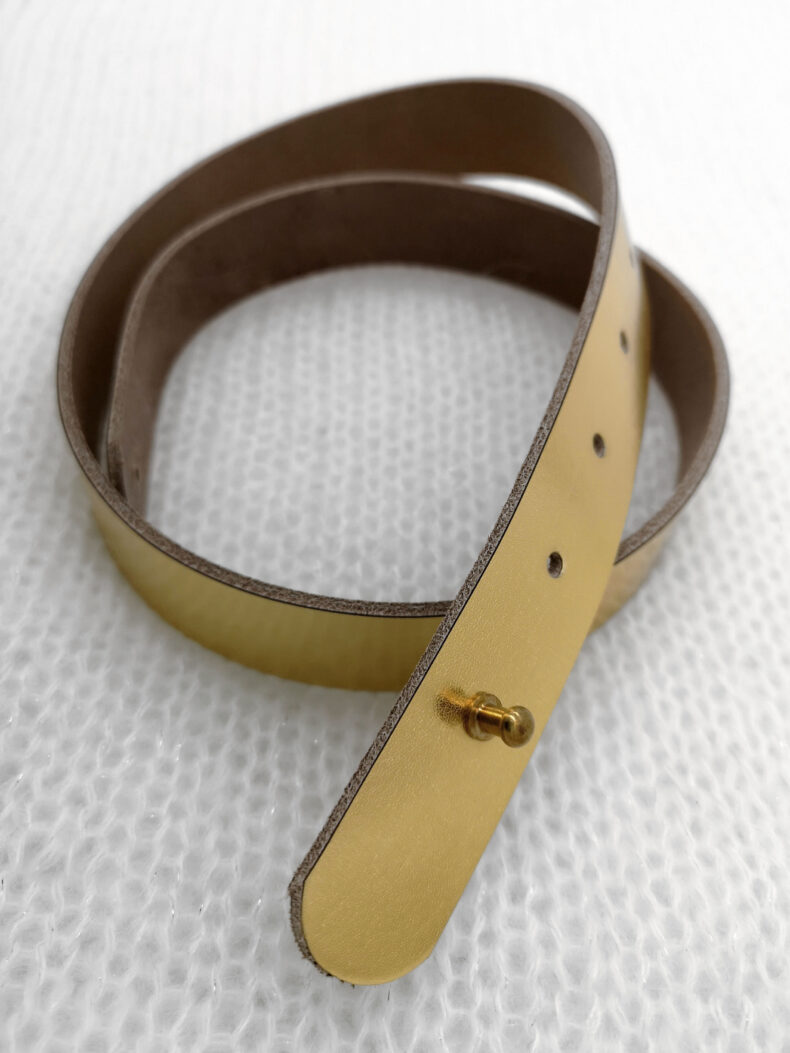 #leather belt gold