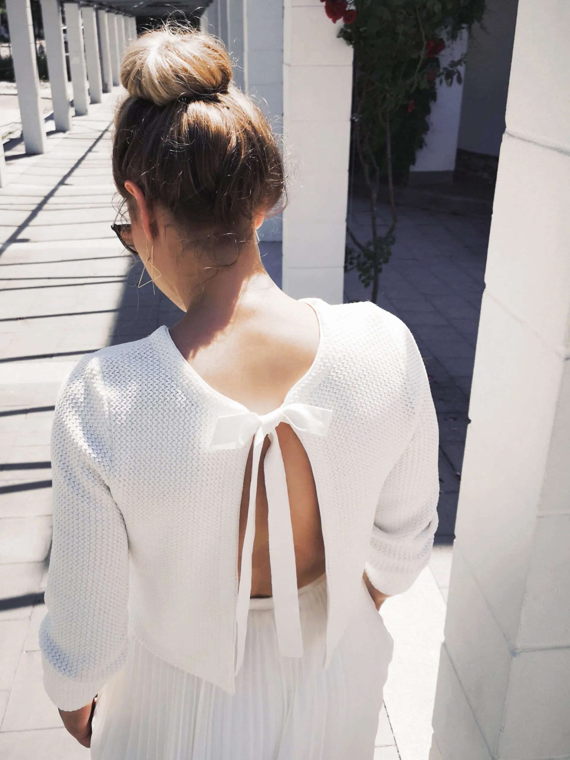 #be joy Braut-Strickjacke in ivory mit Schleife