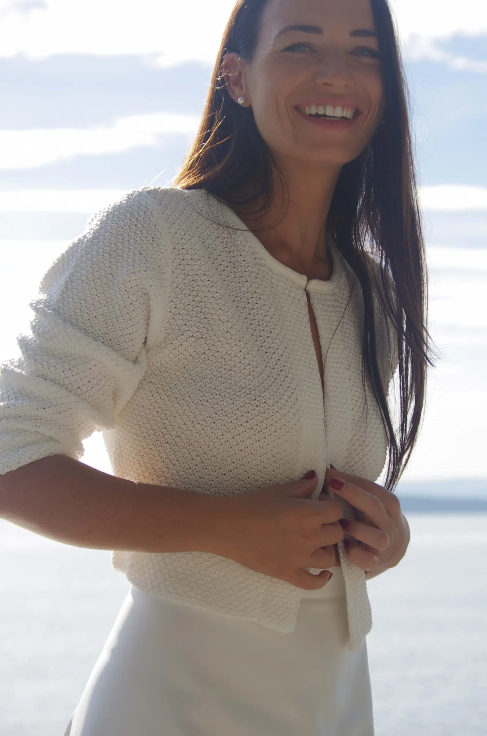 #be sparkling Braut-Strickjacke in ivory